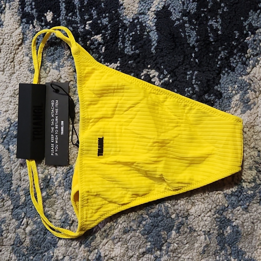 Yellow Rib String bottoms - Picture 3 of 4